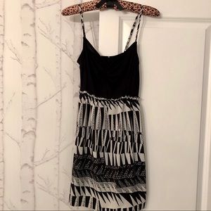 Black and White Patterned Dress